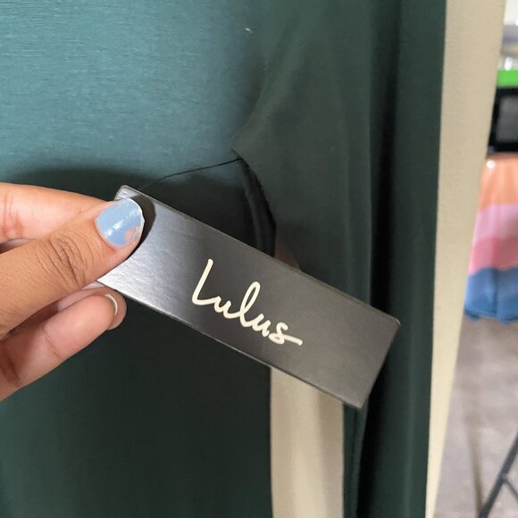 Lulu's "Swept Away" Forest Green Longsleeve Maxi Dress - Picture 4 of 12